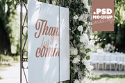 Wedding Sign Mockup Floral Scene, a Product Mockup by McLittle Stock (Thumbnail 1 of 5)