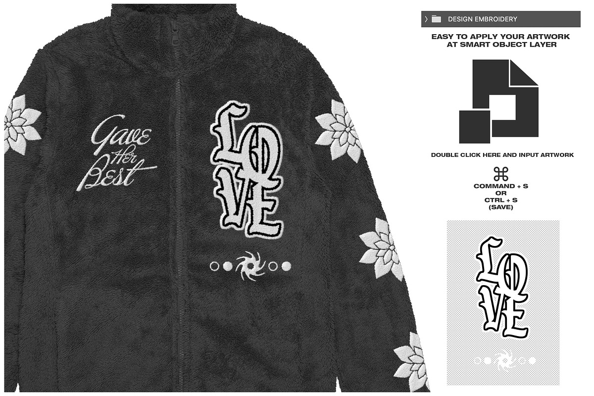 Boa Fleece Jacket Basic - Mockup, a Hoody Mockup by DaldSgh (Photo 7 of 11)