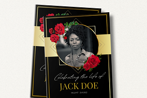 Funeral Program Template I Canva, an Invitation Template by The Social Stuff