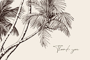 Tropical palm sketch, a Decorative Illustration by Jeanna Draw (Thumbnail 7 of 7)