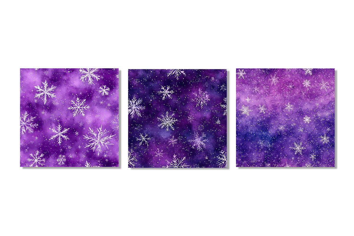 Purple Sparkling Snowfall Paper, a Texture Graphic by Dream Creation (Photo 7 of 7)