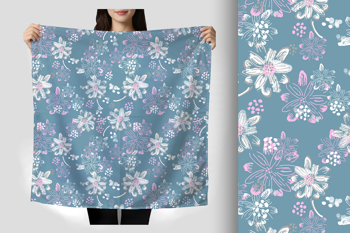 Lacy Drawn Floral Seamless Pattern, a Pattern Graphic by Sharon Schwalbe (Photo 3 of 6)