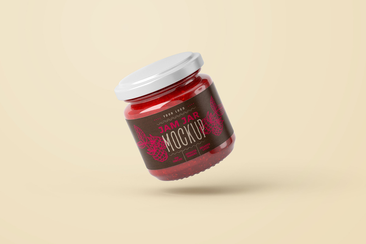 Jam Jar Mockup Set | Label Design, a Cups & Container Mockup by Deeplab (Photo 7 of 14)