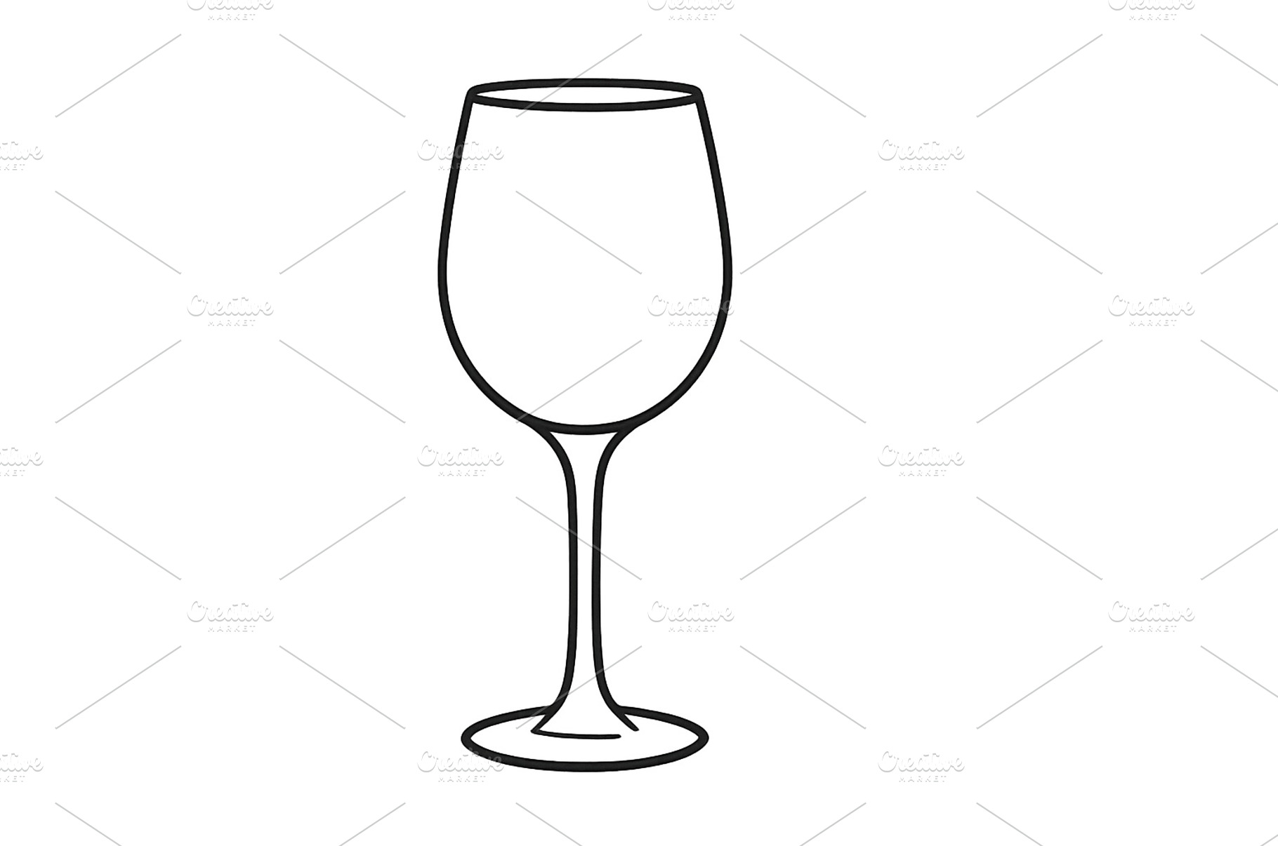 Elegant wine glass illustration on a, an Arts & Entertainment Photo by ZinetroN