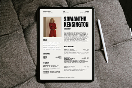Modern One Page Resume Template