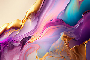 Colorful Acrylic Liquid Textures