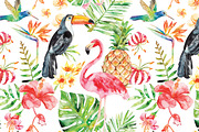 Watercolor tropical set, an Illustration by artnLera (Thumbnail 2 of 3)