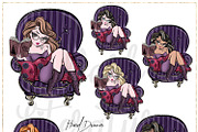 Dark Academia Hand Drawn Clipart, a Decorative Illustration by Masha  Studio (Thumbnail 3 of 6)