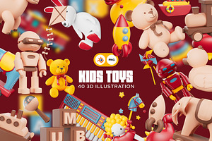 Kids Toys 3D Illustration Pack