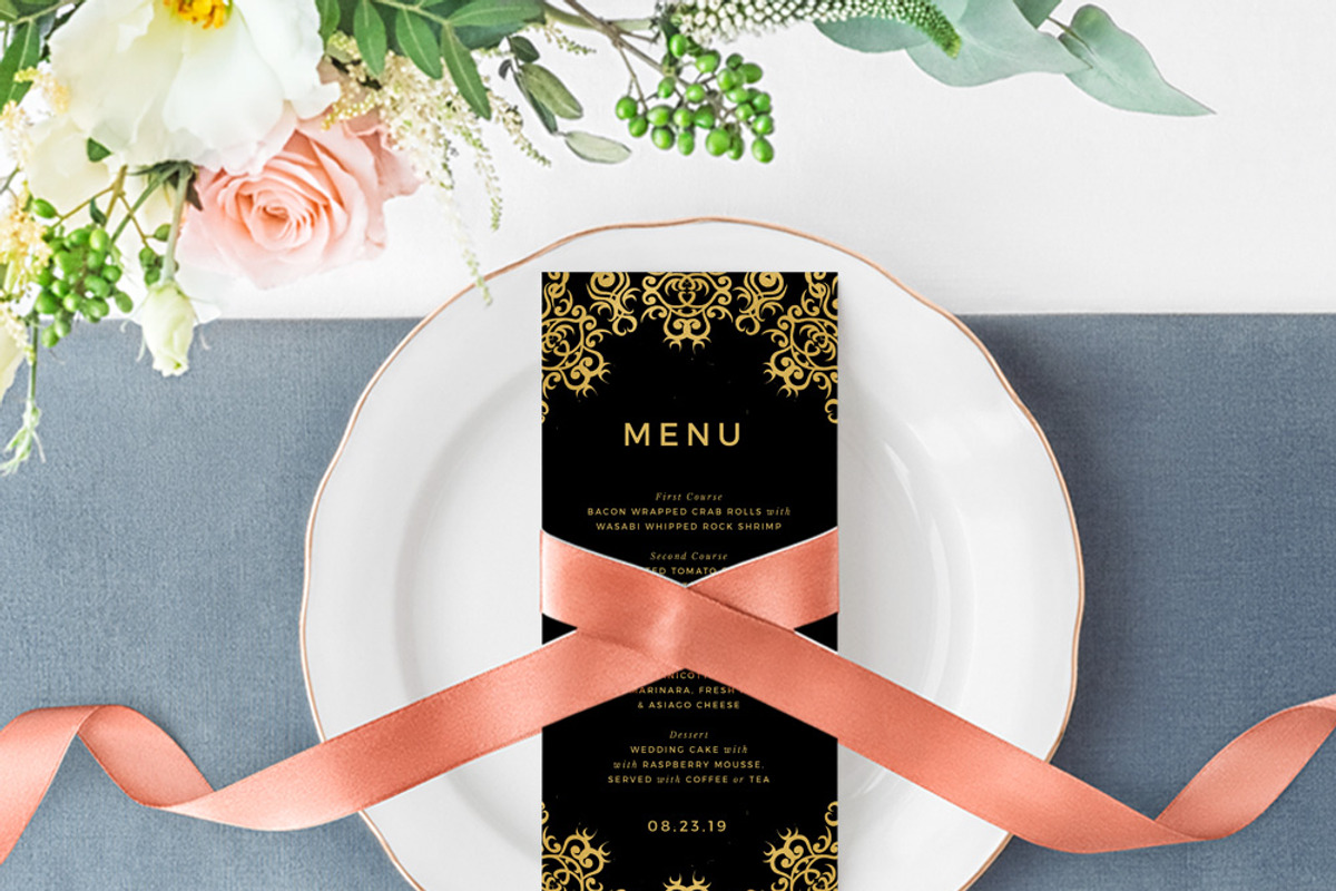 Gold Ornate on Black, an Invitation Template by Inkpower (Photo 5 of 7)