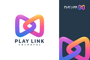 PLAY LINK ABSTRACT COLORFUL LOGO TEM