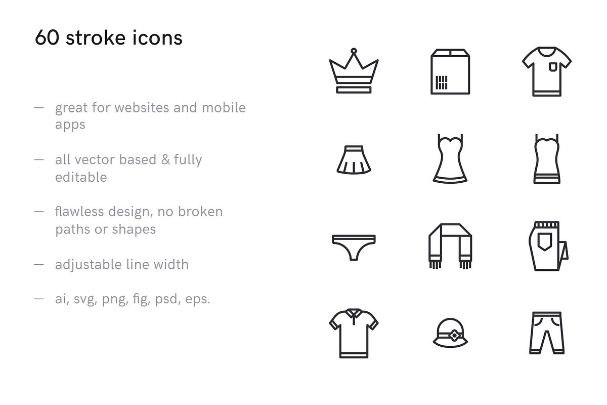 Shopping Icons, an Outline Icon by Middltone (Photo 2 of 4)