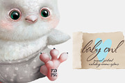 Baby owl, an Animal Illustration by TanyaSchuka (Thumbnail 1 of 5)