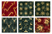 Golden Christmas Digital Papers, a Texture Graphic by SinaCreation (Thumbnail 3 of 5)