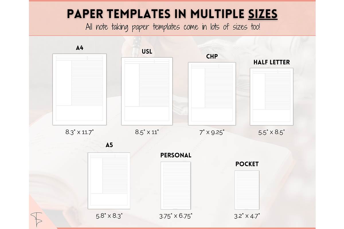 Note Taking Printable Paper Template, a Stationery Template by Templatables (Photo 10 of 10)
