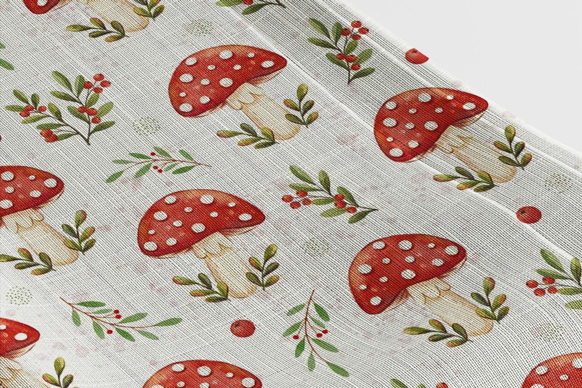 Autumn Red Mushrooms pattern, a Pattern Graphic by Kreeya Art Shop (Photo 3 of 14)