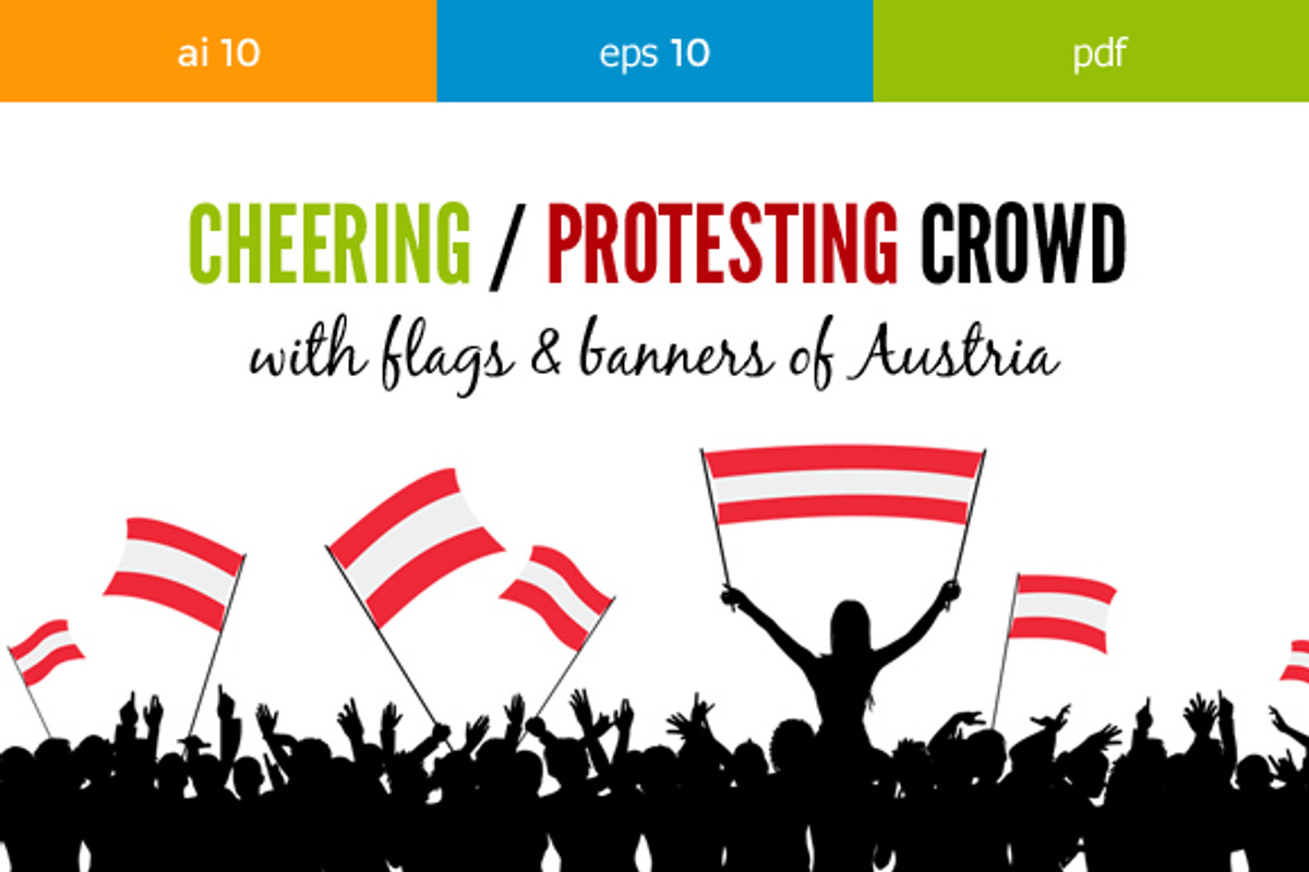 Cheering Crowd Austria, a Person Illustration by Albert Does Stuff (Photo 1 of 3)