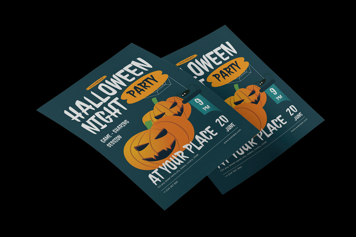 Halloween Night Party Flyer preview 3