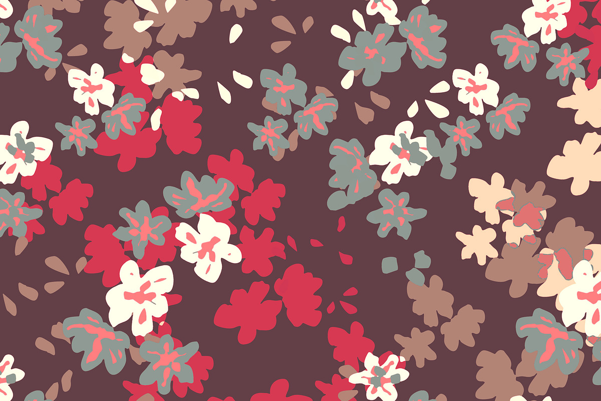 Fall Floral Seamless Pattern, a Pattern Graphic by Sharon Schwalbe (Photo 3 of 4)