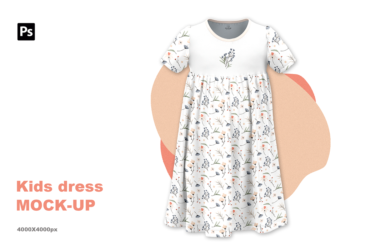 Kids dress mockup, a Bottom Mockup by Irena Matiash shop (Photo 1 of 4)