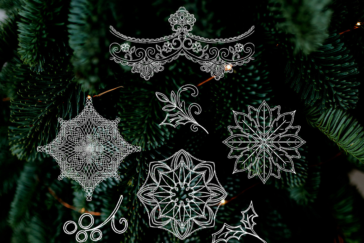 Lace Christmas. Hand draw graphic, an Object Graphic by ma_i_vi (Photo 5 of 9)