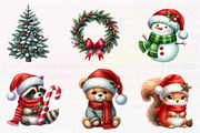Woodland Christmas Clipart, an Illustration by CreationArt (Thumbnail 3 of 7)
