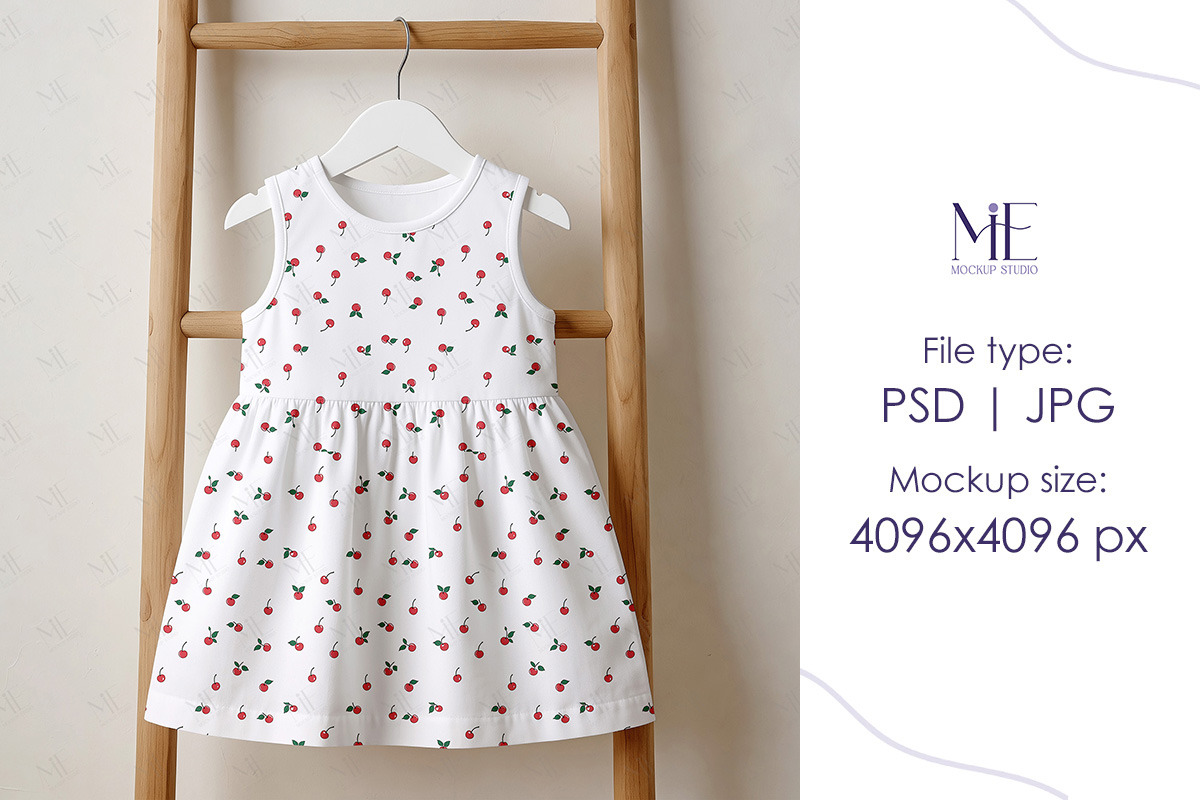 Dress Mockup, Kids Clothing Mock up, an Advertising Mockup by Mie Mockup Studio (Photo 2 of 7)