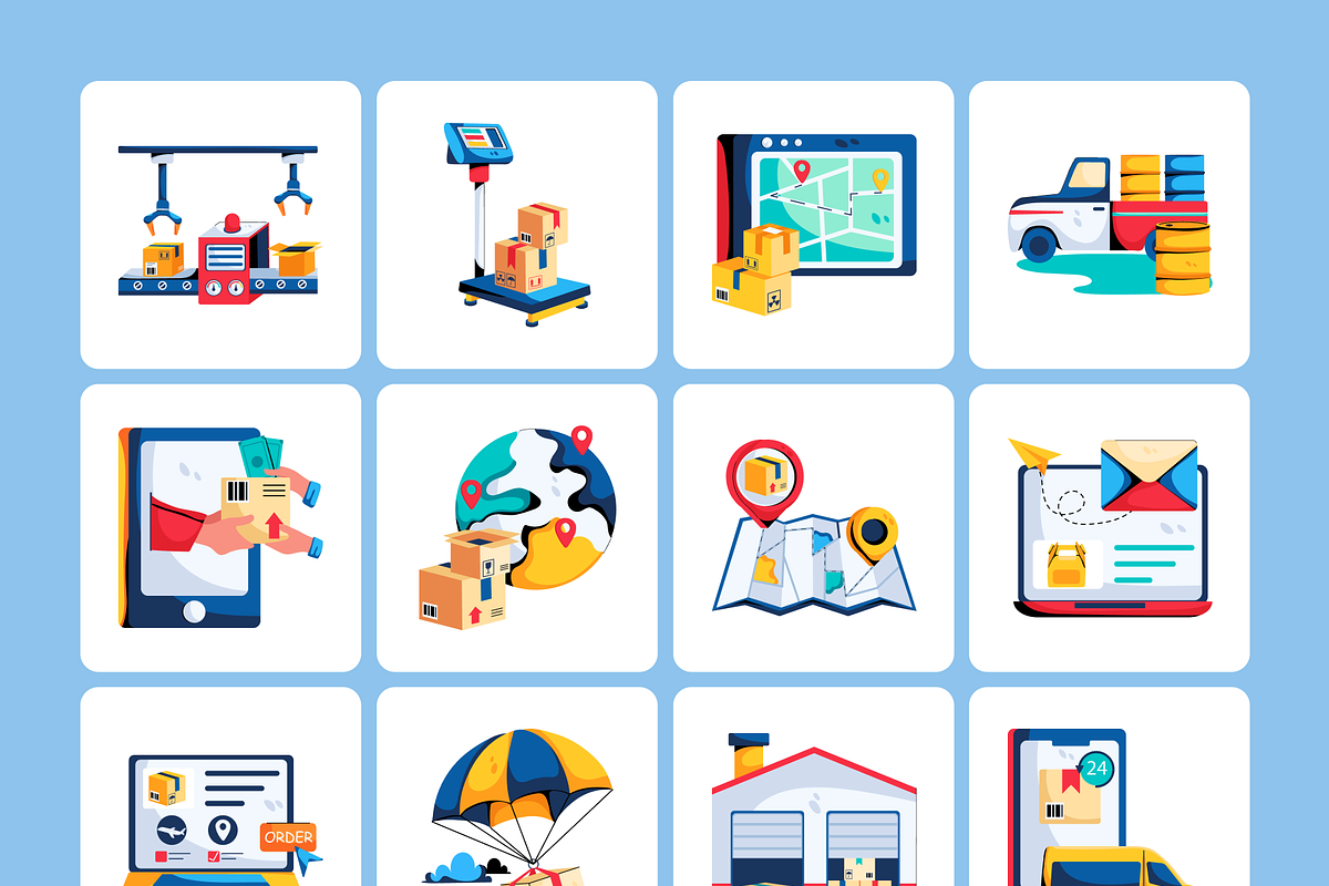 Animated Shipping and Logistics Icon, a Duotone Icon by Prosymbols (Photo 6 of 11)