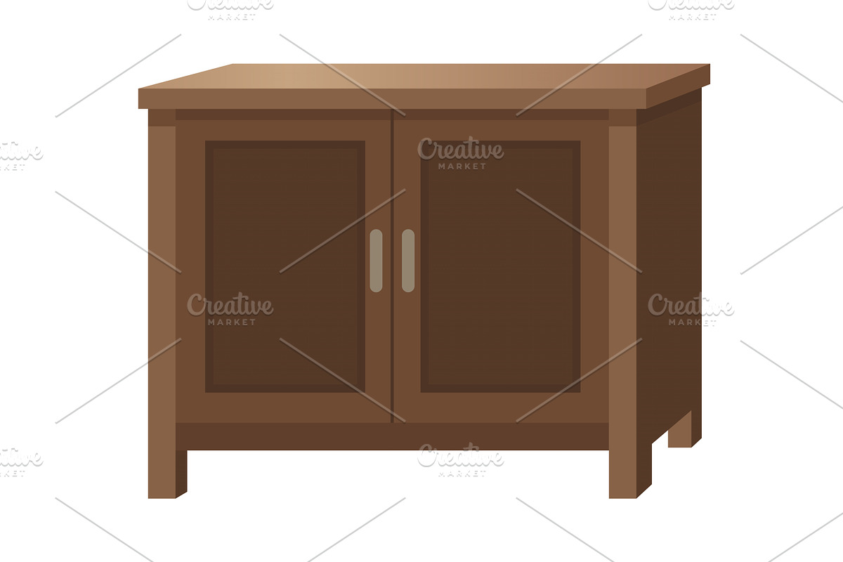 Office cabinet vector icon flat, an Object Illustration by the8monkey