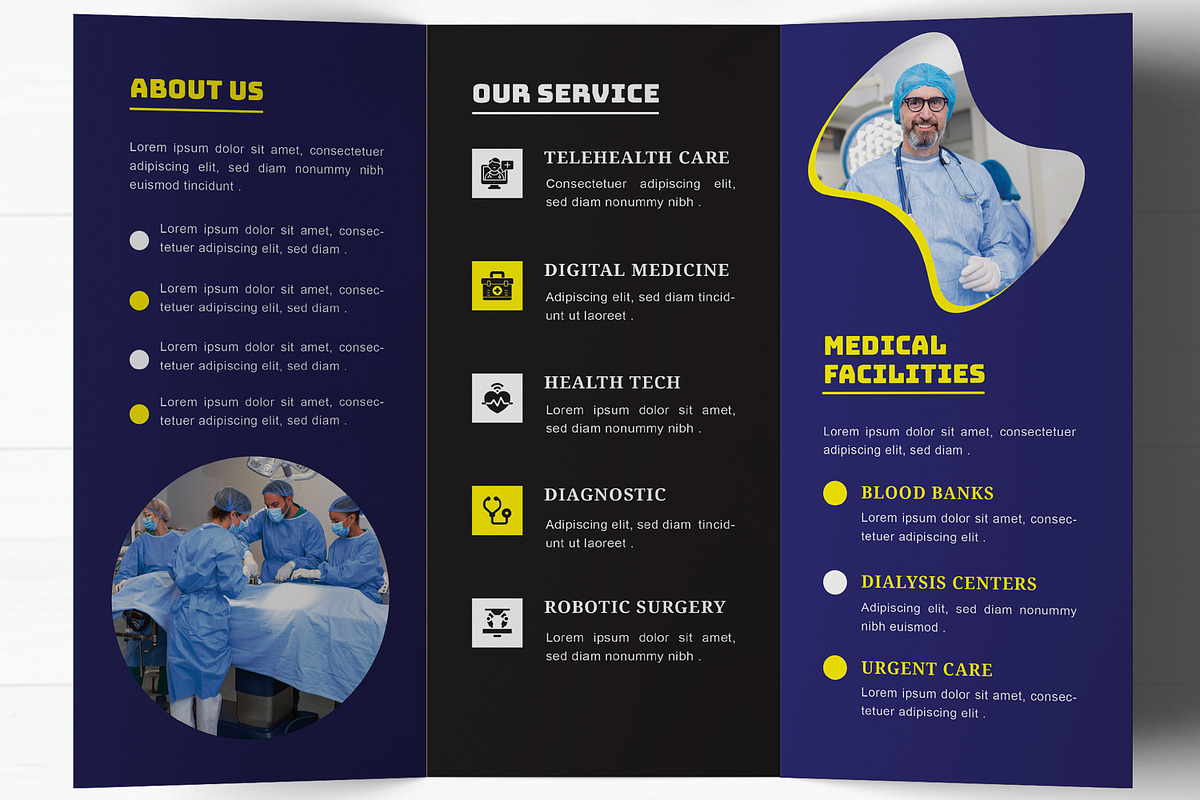 Medical Healthcare Trifold Brochure, a Brochure Template by MightyDesign (Photo 3 of 7)