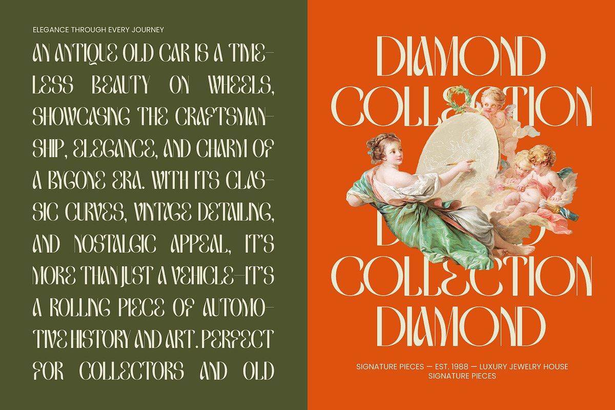 Genevieve Victoria Display Serif, a Serif Font by timelesstype.co (Photo 8 of 10)
