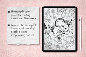 Procreate Japanese Mask Stamps