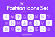 Fashion Icons Set, an Outline Icon by Prosymbols (Thumbnail 1 of 7)