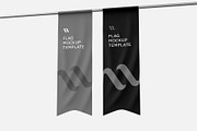 Hanging Flag Banner Mockup Set, an Advertising Mockup by graphypix (Thumbnail 4 of 4)