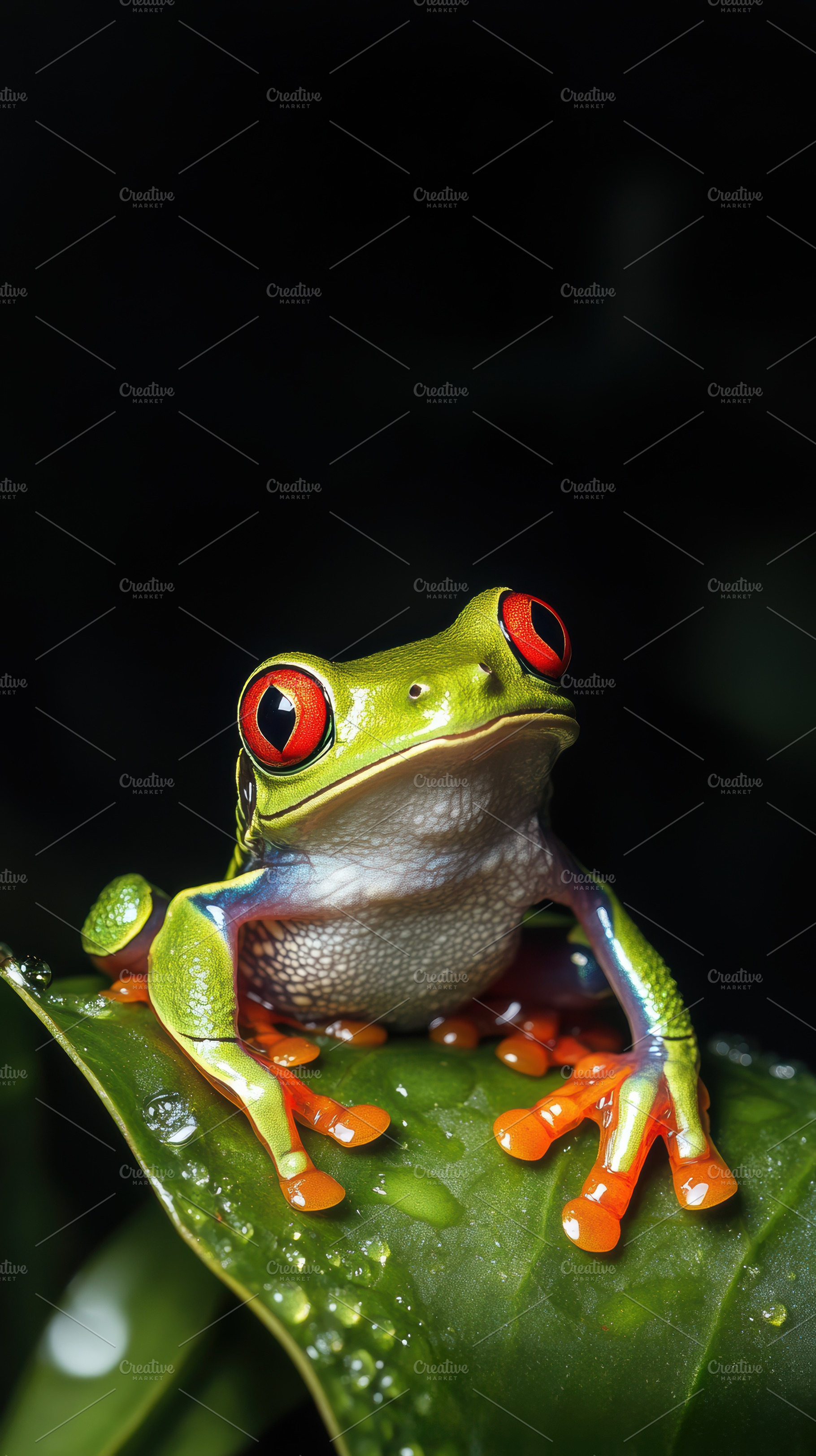 A Vibrant Red-Eyed Tree Frog, an Animal Photo by Virgo Studio