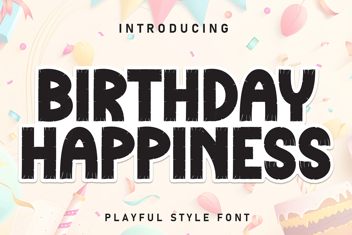 Birthday Happiness | Script Font, a Script Font by Scratchones (Photo 1 of 8)