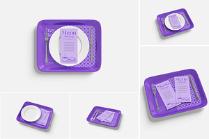 Menu With Tray Mockup, a Product Mockup by Indah