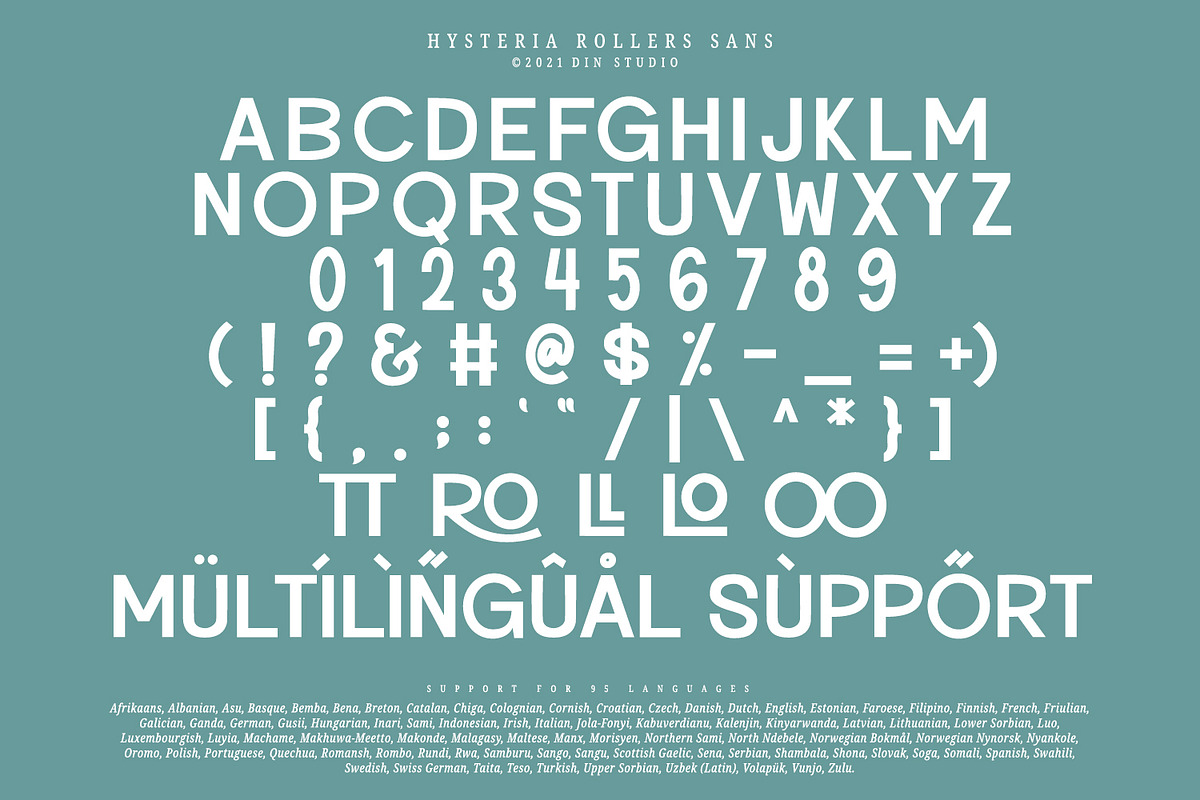 Hysteria Rollers, a Sans Serif Font by din-studio.com (Photo 10 of 12)