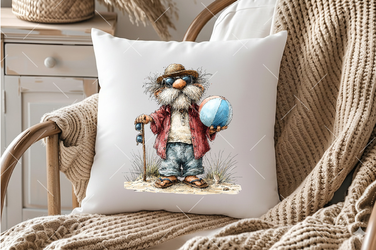 Whimsical Summer Grandpa Clipart, an Illustration by OK Design (Photo 6 of 6)