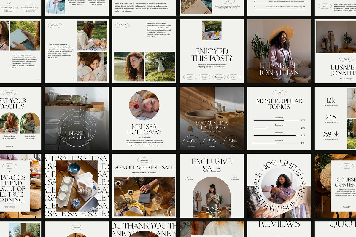 Minimalist Instagram Bundle CANVA, a Social Media Template by Studio K (Photo 8 of 10)