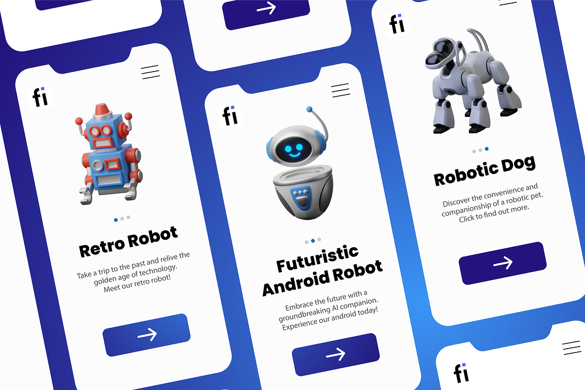 3D Robot Icon Set, an Object 3D Model by Flat Icons (Photo 8 of 8)