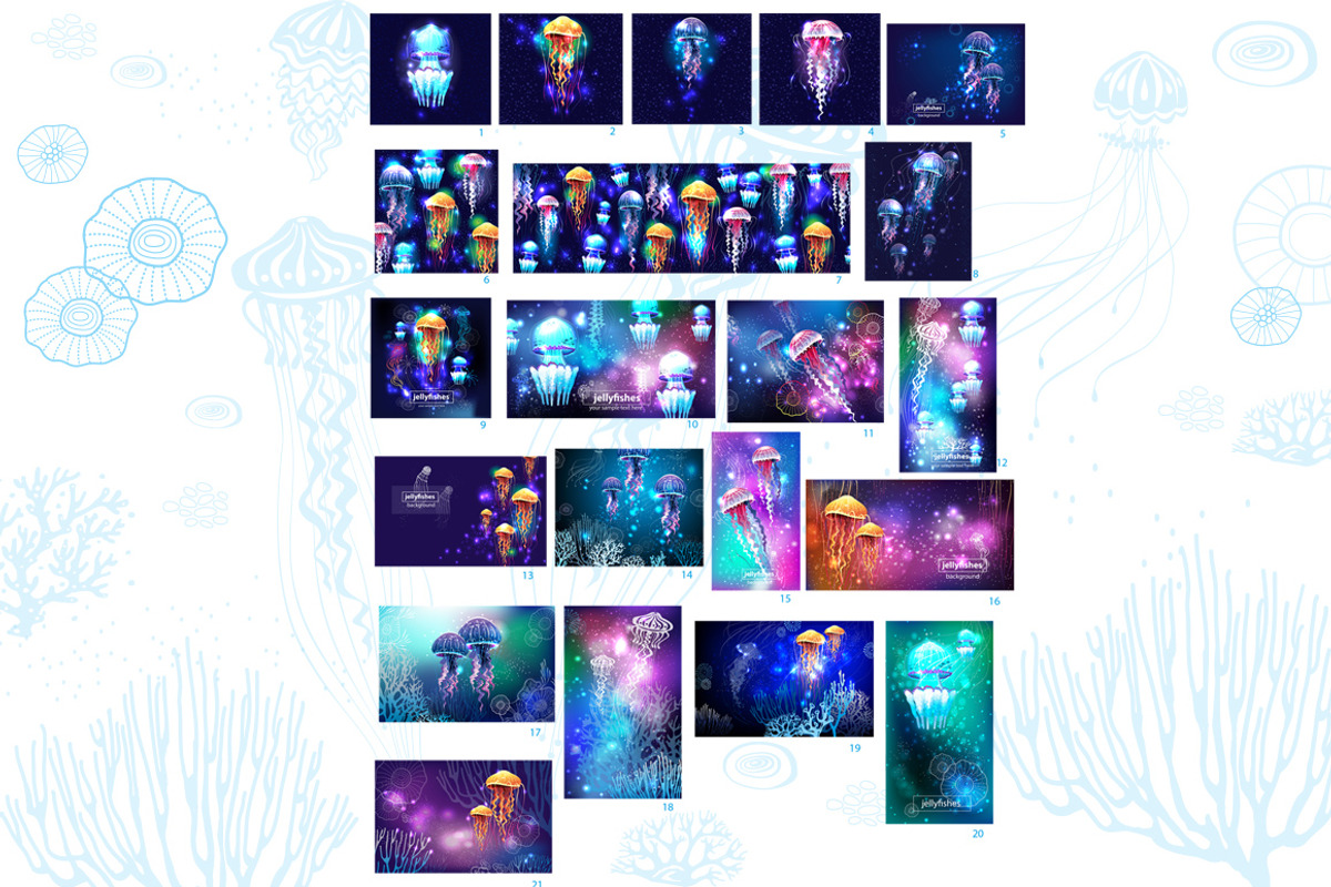 Underwater Jellyfish, an Illustration by ViktoriaARTprint (Photo 9 of 9)