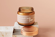 Amber Glass Candle Jar Mockups, a Packaging Mockup by pmvch (Thumbnail 6 of 26)