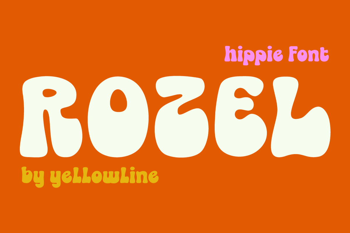 Rozel - Hippie Font, a Font by yellowline (Photo 1 of 4)