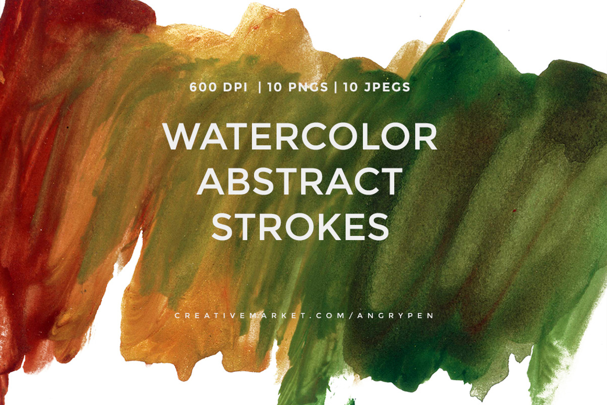 Watercolor Strokes Pack 1, a Texture Graphic by BitByChip