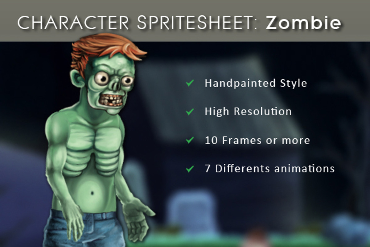 Character Spritesheet: Zombie, an Object Graphic by LudicArts (Photo 1 of 2)