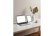 Aesthetic Dual Device Mockup, a Mac Mockup by Julia Anderi - Studio (Thumbnail 2 of 3)