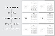 Calendar 2023-2024-2025-2026-2027, a Stationery Template by MNT-Creator (Thumbnail 1 of 3)