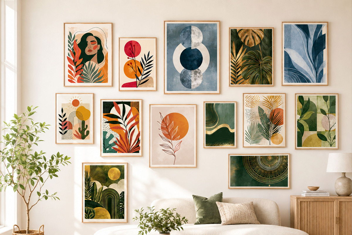 550+ Boho Wall Art Prints Bundle, a Decorative Illustration by Selenique Studio (Photo 3 of 12)