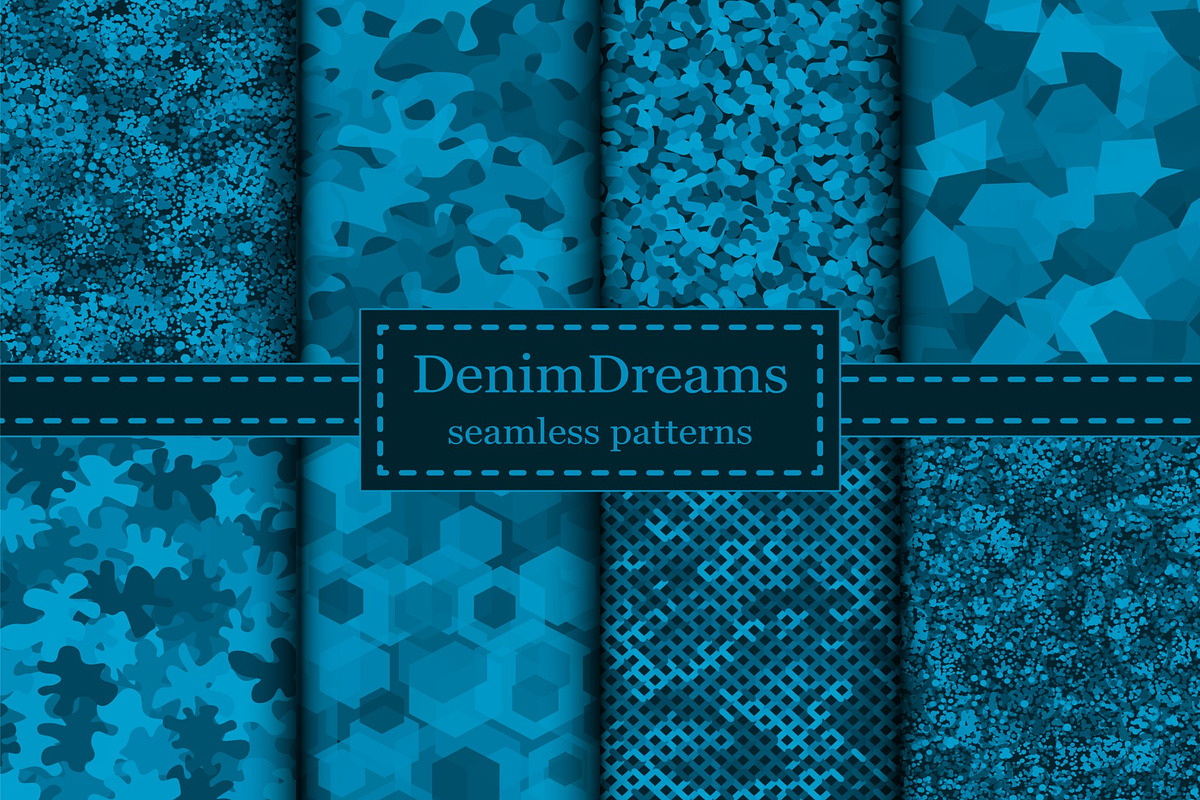 Vector Denim Dreams camouflage set, a Pattern Graphic by ArchonDigitalShop (Photo 10 of 13)